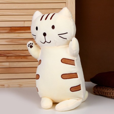 Soft toy "cat", 45 cm, beige color-1