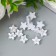 Decor for creativity Plastic "Flower-Piteris White-blue" Crystal 1.4x1.4 cm