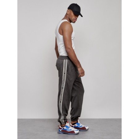 Joggers are sports male, size 50, gray color-2