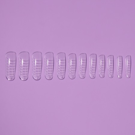 Upper forms for building, set 120 pcs, oval shape, transparent-4