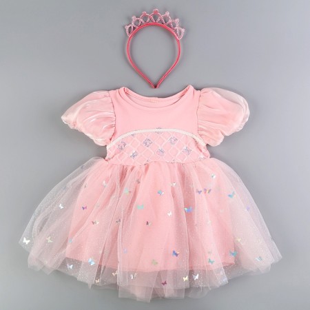 Carnival set "Stylish Princess": rim, dress pink, height 110 cm-4