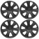 Wheel caps R16 "Joy", silver carbonate, set 4 pcs