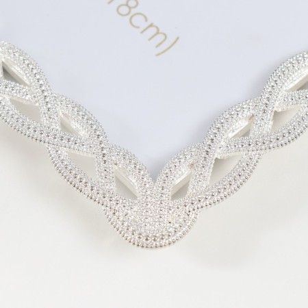 Photo frame metal 13x18 cm "plexus" rhinestones 15.5x20.5 cm-2