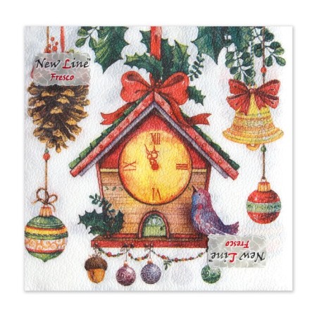 New Year's napkins Paper Fresco "Cup", 2 layers, 33*33 cm, 20 sheets-1