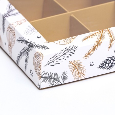 Box for sweets 4 pcs, 12.6 x 12.6 x 3.5 "New Year's toys"-7