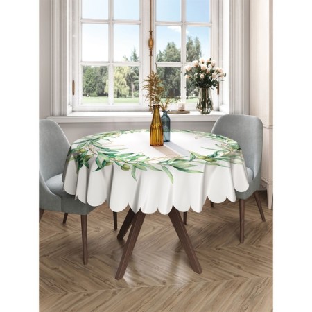 The tablecloth "Olive halo", Round, Saten, D = 150 cm-2