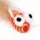 Toy for cats "striped fish" with feathers, 5 cm, orange