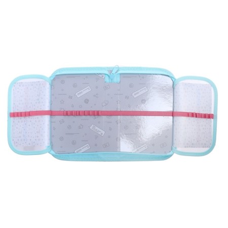 Penal 1 section, 130 x 210 x 40 mm, 2 folding strips, fabric, calligrata top, Content "cat"-4