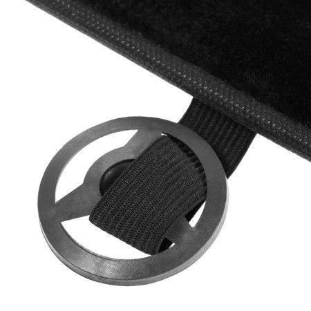 Nabbage in the front seat, artificial muton, on an antishk, 48 x 48 cm, black-4