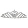 Hair diadem "flicker" crown, silver