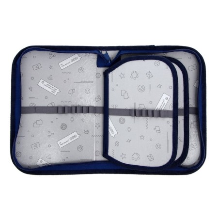 Penal 3 sections, tab inside, 140 x 210 x 40 mm, fabric, calligrata top block "Call Neon"-3