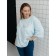 Female T-shirt, size 60-62, pale blue color