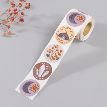 Stick Paper "Boho" d = 3.8 cm 252 pcs in roll-1