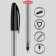 Ballic handle Erichkrause U-108 Classic Stick, a needle node 1.0 mm, black ink black, ultra-soft letter
