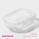 Container of heat -resistant glass of Dante's share, rectangular, 370 ml, 14.5 × 10.5 × 5.5 cm