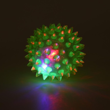 The ball glowing for dogs is medium, tpr, 5.5 cm, green-3
