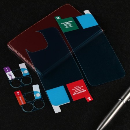 Krutoff protective glass set for iPhone 13 Pro, front and rear parts + camera