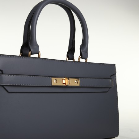 Women's bag with lightning, textura, average size, color gray-3