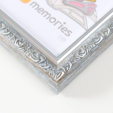 Photo frame Plastic "Vintage" 10x15 cm, frosty silver-2