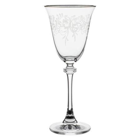 A set of glasses for the white wine asio, the Panto, Platinum grouting decor, Platinum laying, 185 ml x 6 pcs.