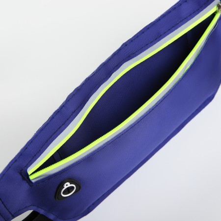 Lightning waist bag, reflective elements, blue color-4