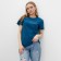T-shirt female, darkly turquoise color, size 54