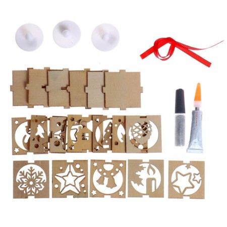 Set for creativity "Christmas tree toys with an LED"-2