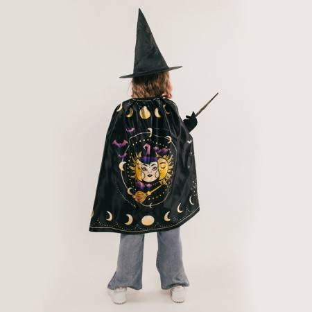 Carnival set "Lunar Witch", raincoat 70 cm, hat, gloves, wand-7