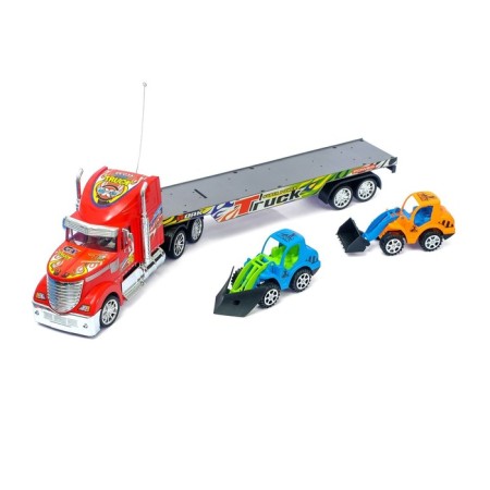 Avtobos radio -controlled truck, with tractors, works from batteries, mix-3