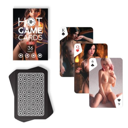 Playing cards "Hot Game Carts 3D", 36 cards, 18+-1