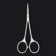 Manicure scissors "Premium", narrow, bent, 10.5 cm, on the blist, color is a matte silver