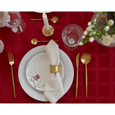 The tablecloth "Ethel" Geometry 150*220 +/- 3cm, central beard, pl. 192 g/m2, hl with VGMO-7