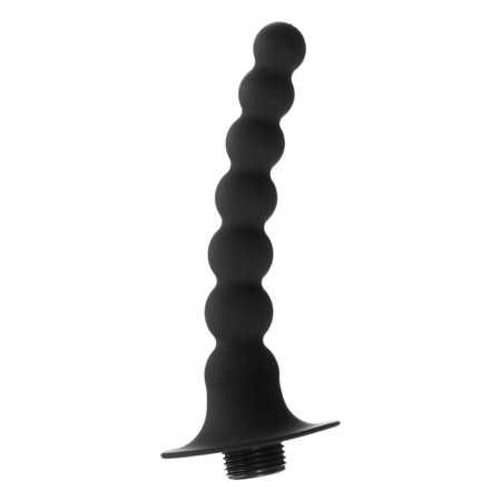 Lake hygienic shower, beads, soft silicone, 1 jet, 13.5 x 3.5 cm, black