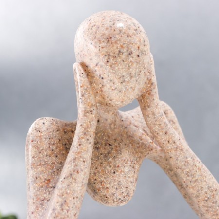Souvenir Polystone "Abstraction - I do not hear anything" Sand 25x13 cm-4
