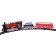 The Classic Train Railway, Light and Sound, with smoke, works from batteries, Mix color