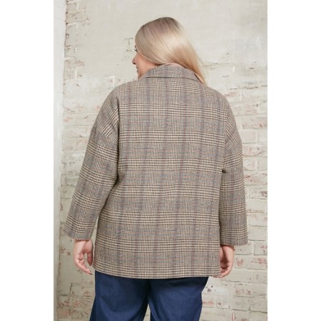 Female jacket, size 66, brown color-4
