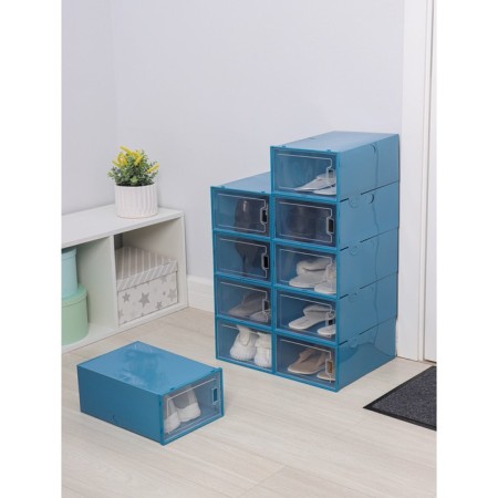 Shoe storage box, 33 × 23 × 13.5 cm, 1 pc, color blue-1