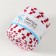 Knitted yarn secondary 90% cotton, 10% p/e, 100m/450 ± 50 g (white-red strip)