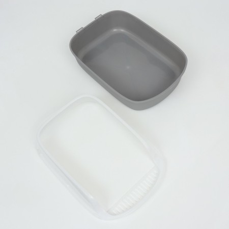 Toilet with board, 50x35x18 cm, gray-9