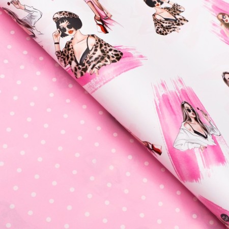 Glossy packaging paper "ladies", bilateral, 70 x 100 cm-2
