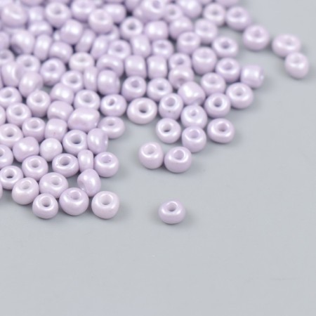 Glass beads 6/0 "delicate lilac" Makarun, gloss 450 gr