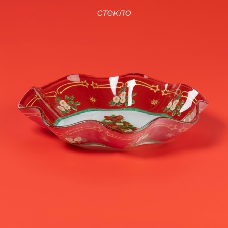 Glass Glass Daulay "New Year's spruce", 400 ml, 19 × 3.7 cm-2