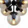 Ceiling Ceiling ST LUCE. SL549.402.05. Stampo. 5x60 watts, E27, 38x38x45 cm, black color
