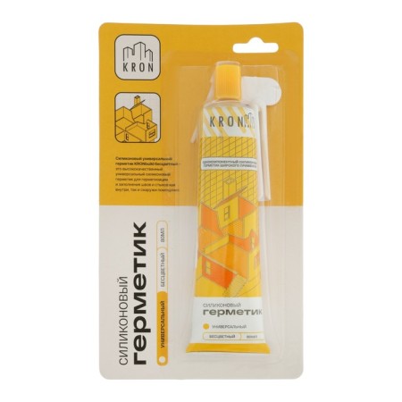 Kronbuild sealant, silicone, universal, colorless, 80 ml-2