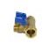 Aquasfera Collector 9026-01, 3/4 "x16 mm, 2 outputs, external threads with ball valves, 35 mm