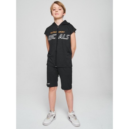 Sports suit for a boy, height 164 cm, dark gray color