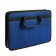 The folder with the handles is textile, A4, 365 x 260 x 50 mm, 1C13 "Luga", frame, blue