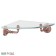 Corner shelf with holders, width 22 cm, glass, antique copper