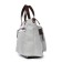 Female bag, textile material/genuine leather, 340x230x130 cm, milk/brown