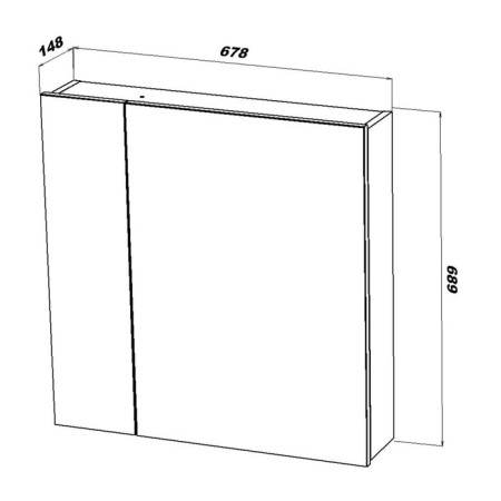 Cabinet-mirror SANSTAR SANSTAR "Universal 70" White-4